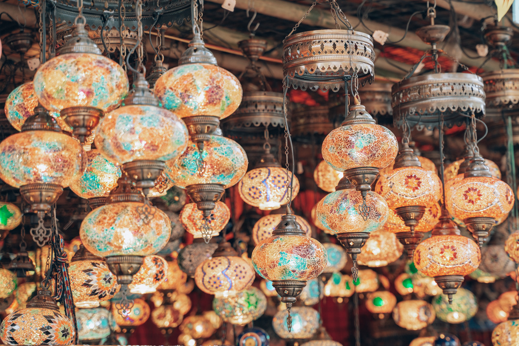 Traditional Turkish Lamps for sale at the Surajkund Crafts Mela